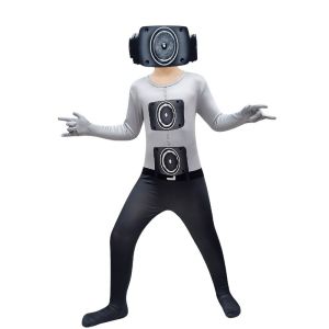 Toy Story Shop Kids Skibidi Toilet Costume Halloween Cosplay Party Suit with mask Funny Speaker Man Tv Man Camcorderman Costumes Horror Game Figure Clothing For Kids Birthday Gifts