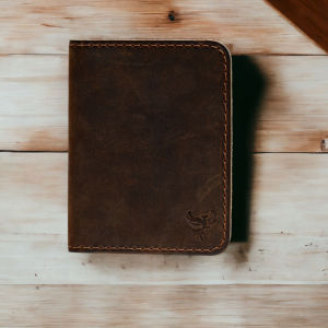 Bóp ví nam nữ đựng thẻ bỏ túi nhỏ gọn da bò sáp chuẩn (dáng ví đứng mini)