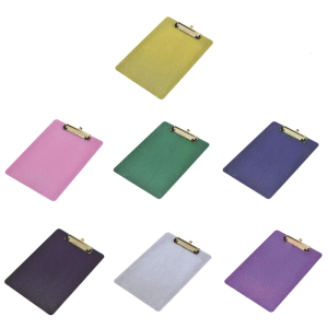 A4 Writing Board Glitter Clipboard Hanging Clipboard Document Clipboard Acrylic Clipboards for Office School