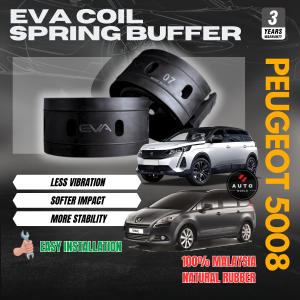 EVA Coil Spring Buffer PEUGEOT 5008 Cushion Buffer Spring Rubber Stopper Spring (Front & Rear SET) 100% Getah asli