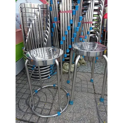 Ghế đẩu inox cao