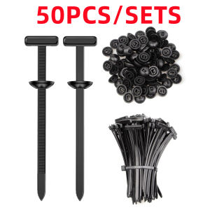 10/20/50/100PCS Nylon Universal Cable Tie Buckle Heavy Duty Self-Locking Nylon Zip Ties Holder UV-Resistant Fasteners for Car Fender Trunk Repair Wire Bundling Home & Garage Use