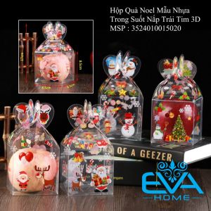 Hộp Đựng Quà Giáng Sinh Hình Bát Giác / Hộp Giấy Đựng Quà Noel Tám Cạnh Octagonal Nhiều Mẫu