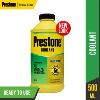 PRESTONE RTU Radiator Coolant 500mL for CARS & MOTORCYCLE. Prevents rust corrosion & overheating w/ 5X superior cooling