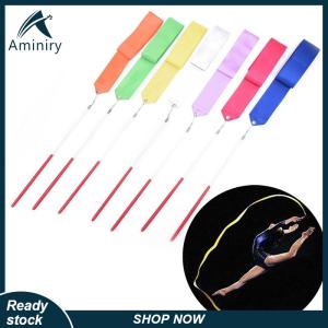 Aminiry[Love sports] 2m Professional Gym Ribbons Dance Ribbon Rhythmic Art Gymnastic Ballet Streamer