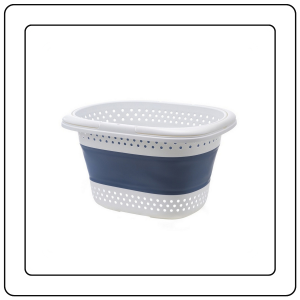 【JJ HOME】Collapsible Laundry Basket with Handle Foldable Portable Waterproof Compact Space Saving Large Capacity