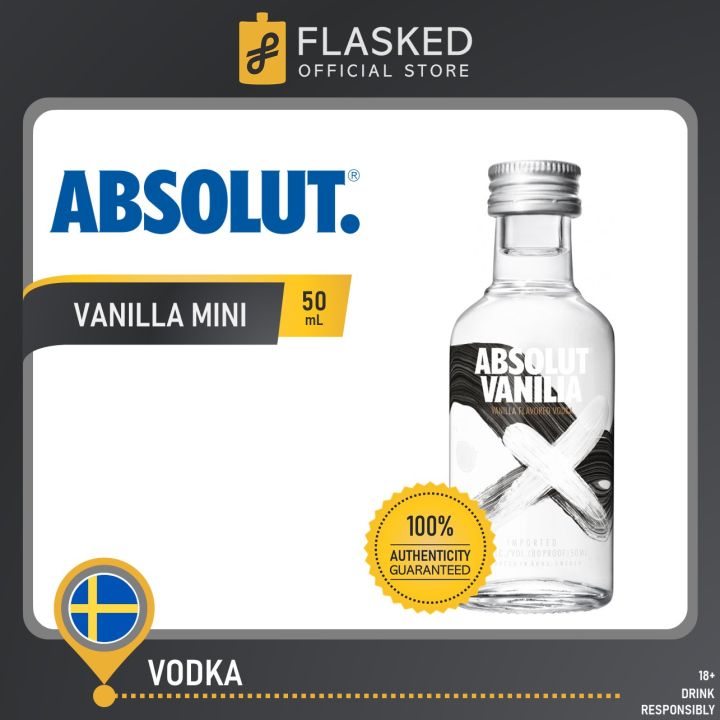 Absolute Mini Absolut Vanilla Vodka Mini 50mL | Lazada PH