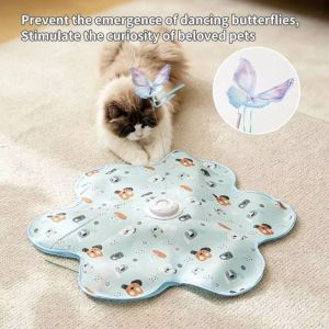 MAOMEI Kích hoạt bằng chuyển động Đồ chơi mèo trốn tìm Âm thanh chim Lông vũ tích hợp Đồ chơi trêu mèo con Lắp ráp dễ dàng Tiếng ồn thấp Đồ chơi mèo tương tác điện tử Khu vui chơi trong nhà