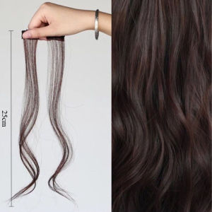 1Pair 25CM Wavy Fringe Wig Pieces Long Sideburns Air Bangs Wig Piece Hairpiece Women Hair Extensions