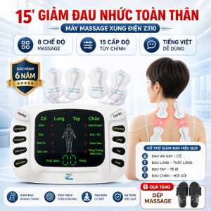Máy Xung Điện Tập Vật Lí Trị Liệu Máy Mát Xa Điện Xung Châm Cứu Xoa Bóp Cổ Vai Gáy Trị Nhức Mỏi Toàn Thân Nhanh Chóng