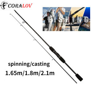【Ready Stok】CORALOV DAWA 1.8M/2.7M Joran Pancing Carbon Joran Baitcasting Portabel Joran spinning Joran Pancing Putar Kuat 50kg Tongkat Pancing Asli
