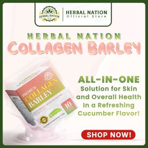 Herbal Nation Collagen + Barley (Zero-Sugar Collagen Tripeptide Vitamin C Hyaluronic Acid)