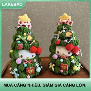 【LAKEBAO】 Dễ Thương Kitty Sang Trọng Keychain Giáng Sinh Hình Cây Phim Hoạt Hình Búp Bê Sang Trọng Ba Lô Treo Chuỗi Có Thể Tháo Rời Keychain Món Quà Giáng Sinh