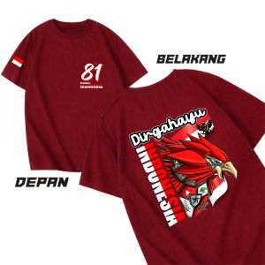 BD Atasan Kaos HUT Burung Heng RI 81 1945 Kemerdekaan RI 2026 Kaos Merah Putih 17 Agustus Kaos Pria Kaos Wanita Katun Combed