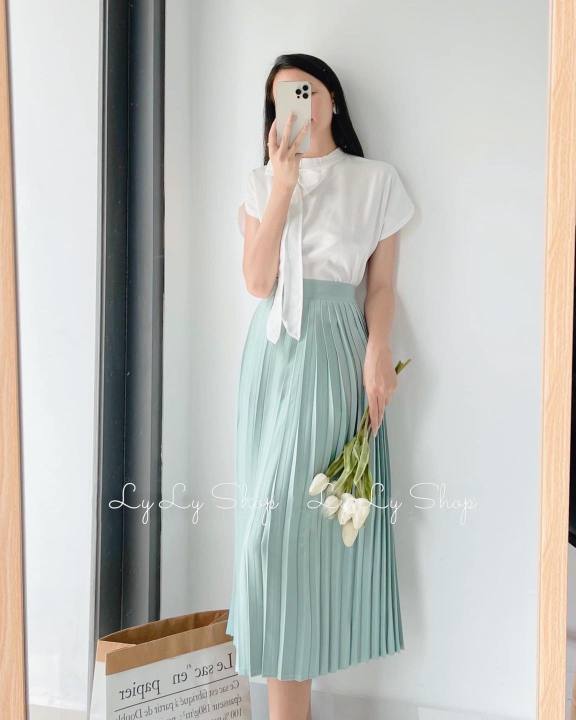 Chân váy tennis xanh mint sz M | Shopee Việt Nam