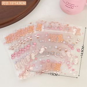 Cute Cartoon Gift Bag Rabbit Rabbit Self-sealing Bag Transparent Dream Bear Packing Bag Multi-functional Packaging Bag
