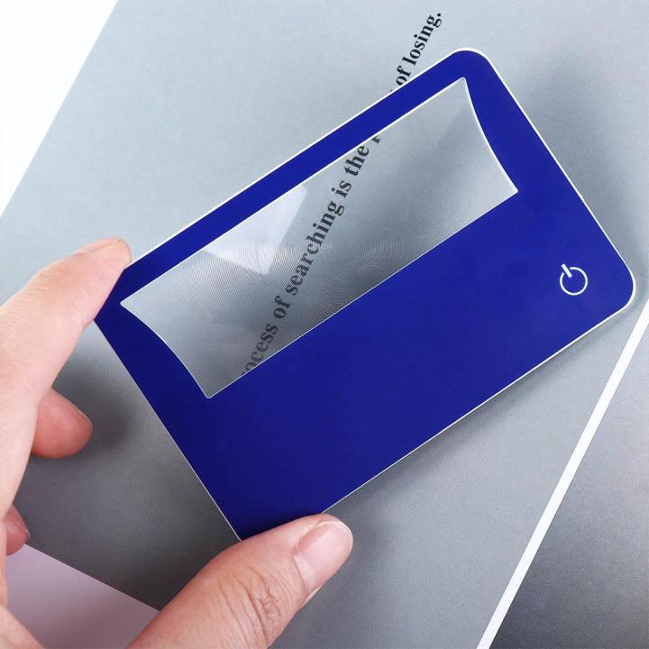 GHZPVJ Credit Card LED Newspaper Book Maps Loupe Lens Magnifier Sheet ...