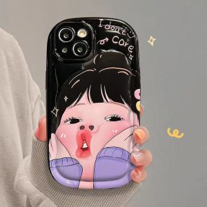 For casing hp iPhone XS Max XR X Silicone Anti drop Cute Dudu Girl TPU Phone Case