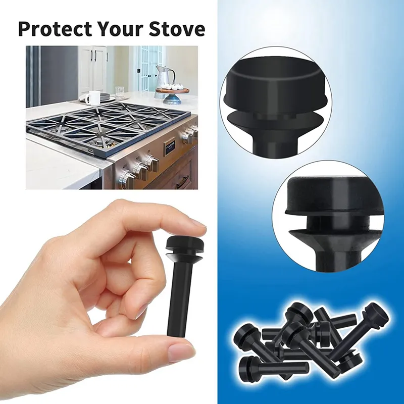 12 Pack WB02X24790 Grate Rubber Feet for GE Gas Stove Top Range Grate Foot  Pads Grate Bumpers Stove Cooktop Grate Accessories