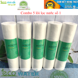 Combo 5 lõi lọc nước số 1 - Tặng kèm tay vặn cốc - Eco00157
