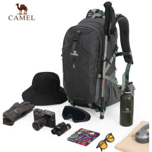 CAMEL 40L Water Resistant Travel Backpack Camp Hike Laptop Daypack Trekking Climb Back Bags
