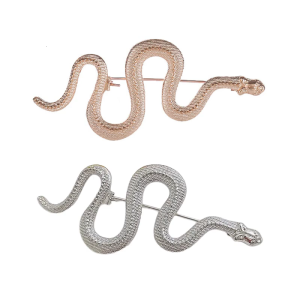 Stylish Zodiacal Snake Brooch Unique Charm Pin Punk Metal Brooch Pin For Daily Wear And Special Occasion Dinner Party