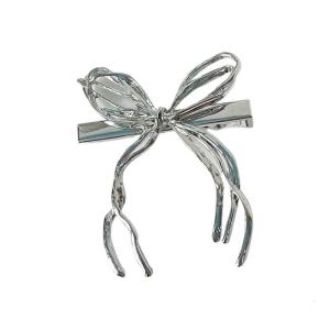 Liquid Metal Butterfly Duckbill Hair Clip for Woman Birthday Carnivals Party Non-slip Hairpin with Colorful Rhinestone