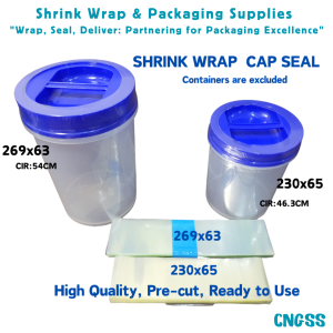 100pcs Shrink Wrap Film for Packaging Container/Shrinkable Plastic seal/Cap seal for SQ500/Mayo Jar