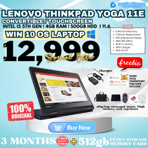 Lenovo Thinkpad Yoga 11e I INTEL I5 5TH GEN  4GB RAM 500GB I 3 MONTHS WARRANTY I  REFURBISHED LAPTOP