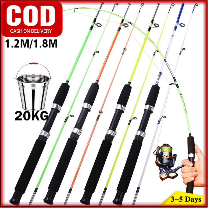 Fishing Rods 1.2M 1.8M 2 Sections Rod Portable Travel Fishing Pole