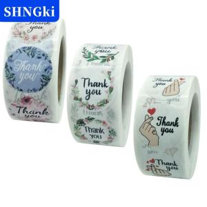 SHNGki Hoa Cảm ơn bạn dán nhãn quà tặng bao bì dán sinh nhật tiệc cưới