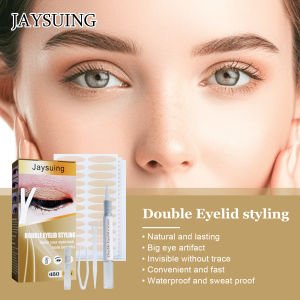 Jaysuing Water-Adhesive Double Eyelid Stickers Set Natural Olive Shape No Glue Long-Lasting Shaping