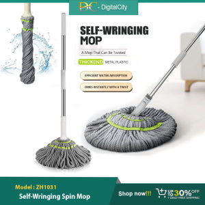 ZH1031 Multifunctional Self-wringing Mop Lazy Squeeze Adjustable Hand Twist Squeeze Mop