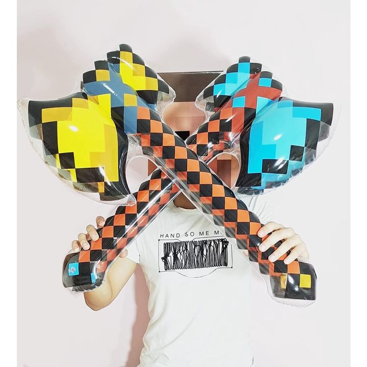 10 PC Inflatable Sword Axe Hammer Toy Set | Kids Party Favors | Large Size Battle Props For Games