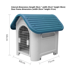 HATELI Outdoor Dog Kennels Large Dogs Houses Universal Waterproof Stray Cats Dogs House for Stray Animals Winter Warm Cat House Outdoor Rainproof Plastic Dog House