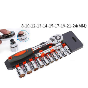 COD pengiriman cepat 46 PC Set Socket /Full Lengkap Socket Tool/ Kunci SOK 46 PC Set Socket (1/4 ")/Tool Kit Set/konci sok 1 set lengkap murah