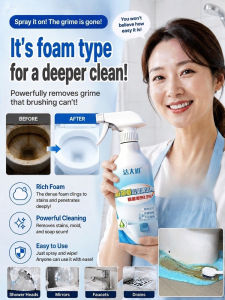 ⚡One Spray Refresh⚡Multi functional Bathroom Cleaner Bathroom Cleaning Spray Cleaner Powerful Mold Remover Bathroom Descaling Whole House Cleaner Household Cleaner Toilet Kitchen Degreaser