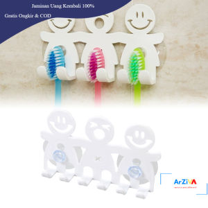 GUANYAO Gantungan Sikat Gigi Wall Mounted Toothbrush Holder - E1911 - White