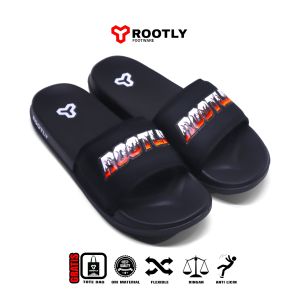 Rootly - Sendal Slide On Double Mesh Embos Cutting