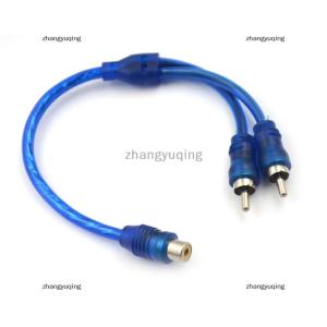 [COD] zhangyuqing 1 RCA Female To 2 Male Splitter Stereo Audio Y Adapter Cable Wire Connector