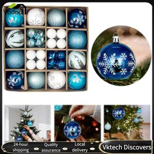 【Vodool】 44Pcs Christmas Decorative Balls Plastic Xmas Decorative Hanging Ornaments Christmas Hanging Balls for Christmas Tree Decorations