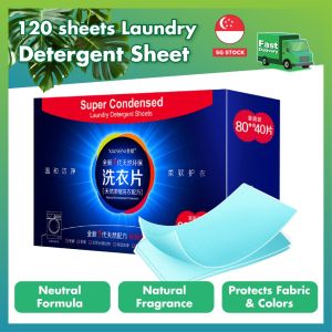 Super Condensed Laundry Detergent Sheets (120 Sheets) – Deep Clean Easy Rinse Eco-Friendly Travel-Friendly