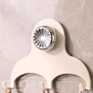 DJDK Sturdy Suction Cup Kitchen Hooks No Drill Space Saving Utensil Hanging Holder Decor Creative Door Hanger Kitchen