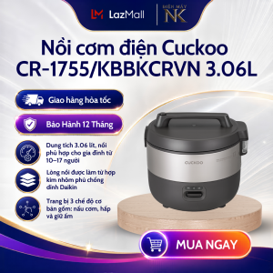 Nồi cơm điện Cuckoo CR-1755 /KBBKCRVN 3.06L - Công suất 900W - Bảo Hành 12 Tháng