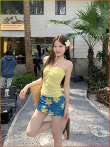 Skirt Set Fashion Casual Bustier Skirt Summer Soft and Beautiful Gentle Romantic Young Women Elegance