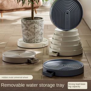 USECOAT Round Movable Plant Stand Heavy Duty Universal Wheel Plants Pots Holder Portable Silent Rolling Plant Tray Flowerpot
