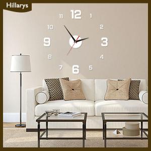 [Hillarys] DIY Wall Clock For Home Office Frameless Modern 3D Wall Clock Mirror Stickers Hotel Room Design School Decoration