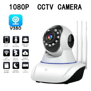 กล้องวงจรปิด V380 pro WiFI Full HD 5MP กล้องวงจรไรสาย4g เสียงสองทาง 1080P มนุษย์ตรวจจับ มีอินฟาเรดมองเห็นภาพชัดในที่มืด สีเต็ม กล้องวงจรปิดไร้สาย กันน้ํา ติดตั้งง่าย