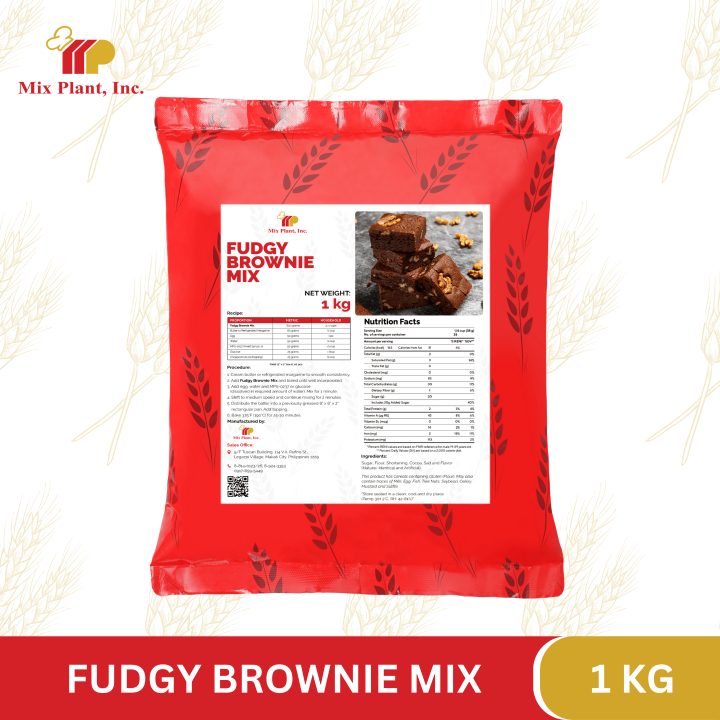 Mix Plant Fudgy Brownie Mix Powder 1kg Lazada Ph 3429