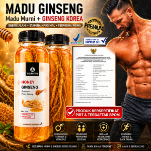 Madu brigas Ginseng Balaasyiq 350gr Madu Murni Ginseng Korea Pilihan Halal